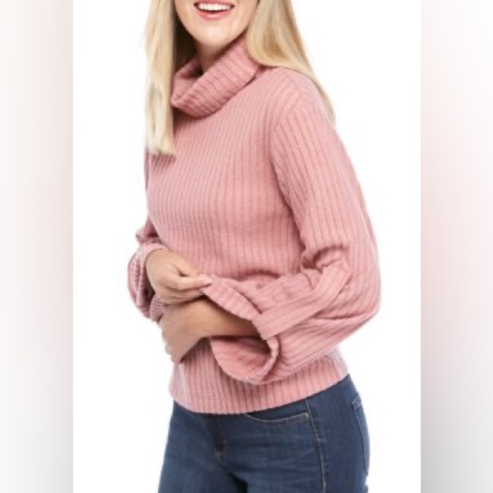 The Limited Rib Hacci Knit Turtleneck Top
